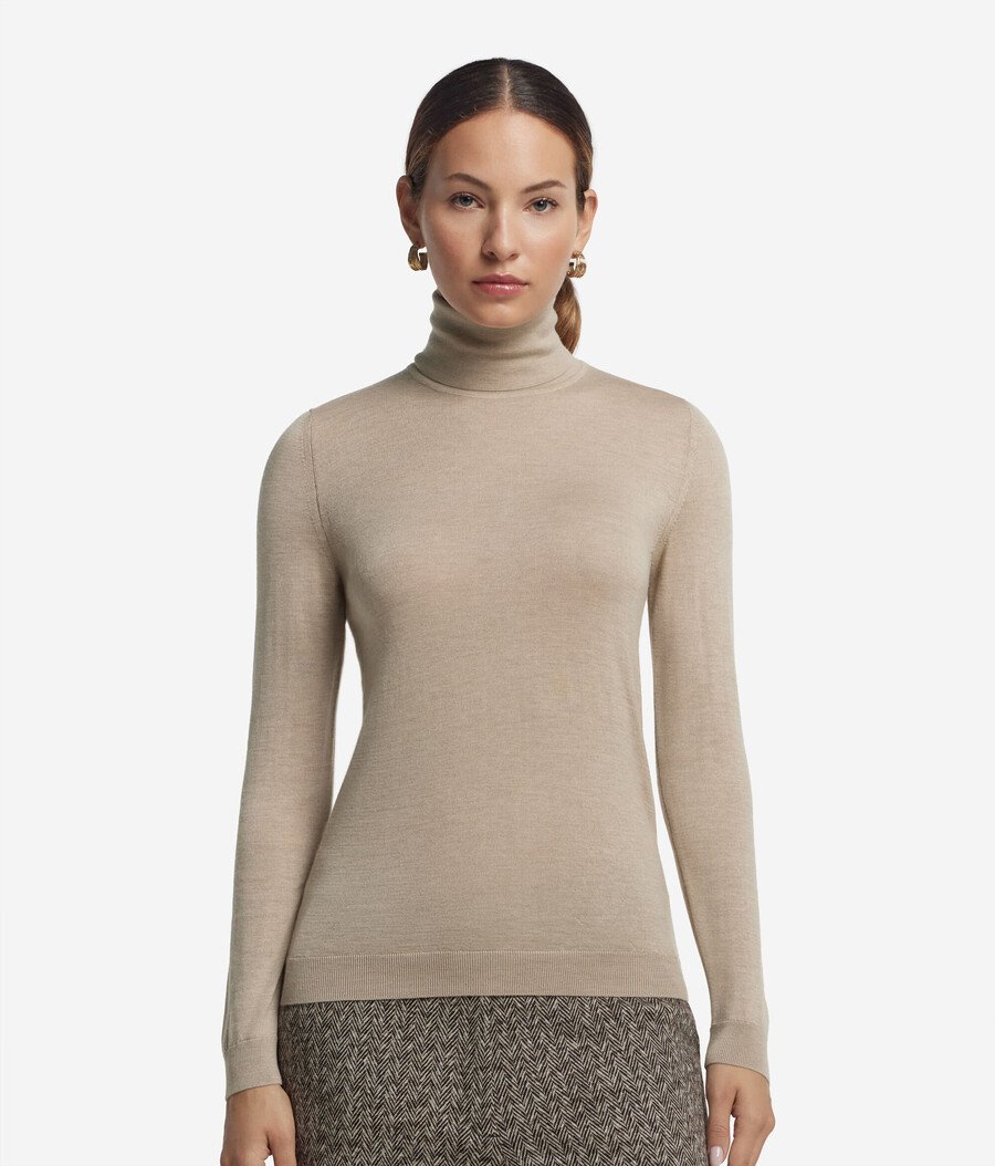 maglione a collo alto in cashmere ultrafine