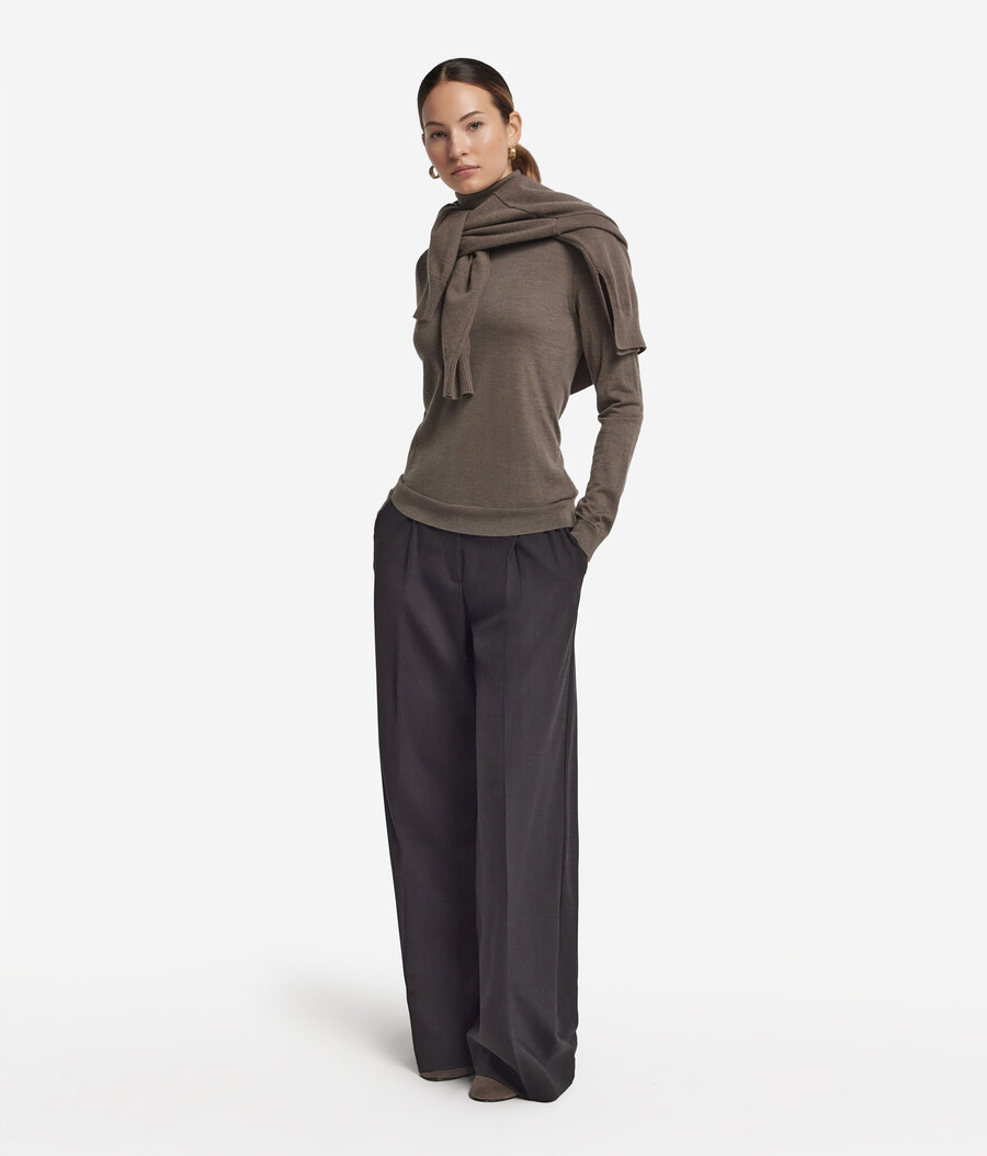 maglione a collo alto in cashmere ultrafine