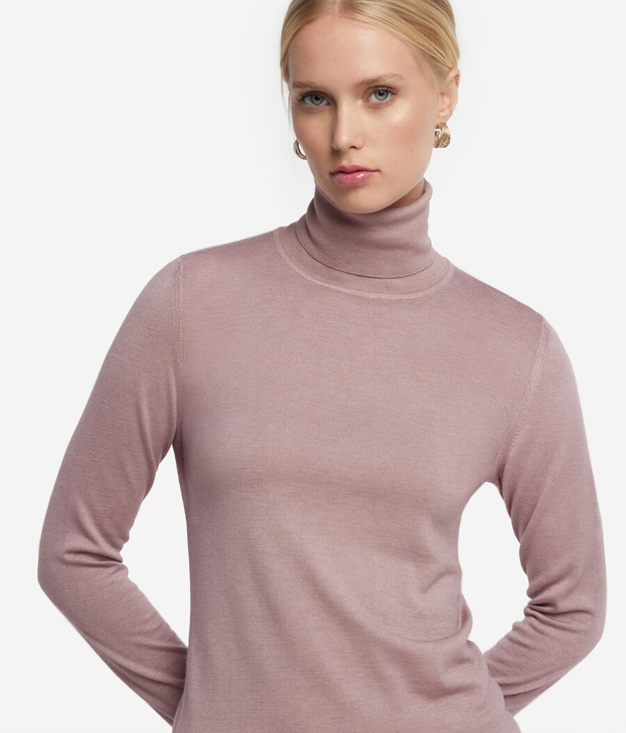 maglione a collo alto in cashmere ultrafine