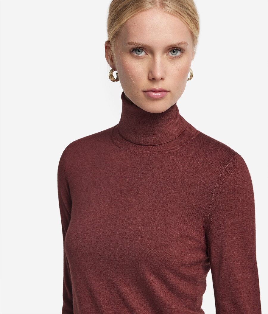 maglione a collo alto in cashmere ultrafine