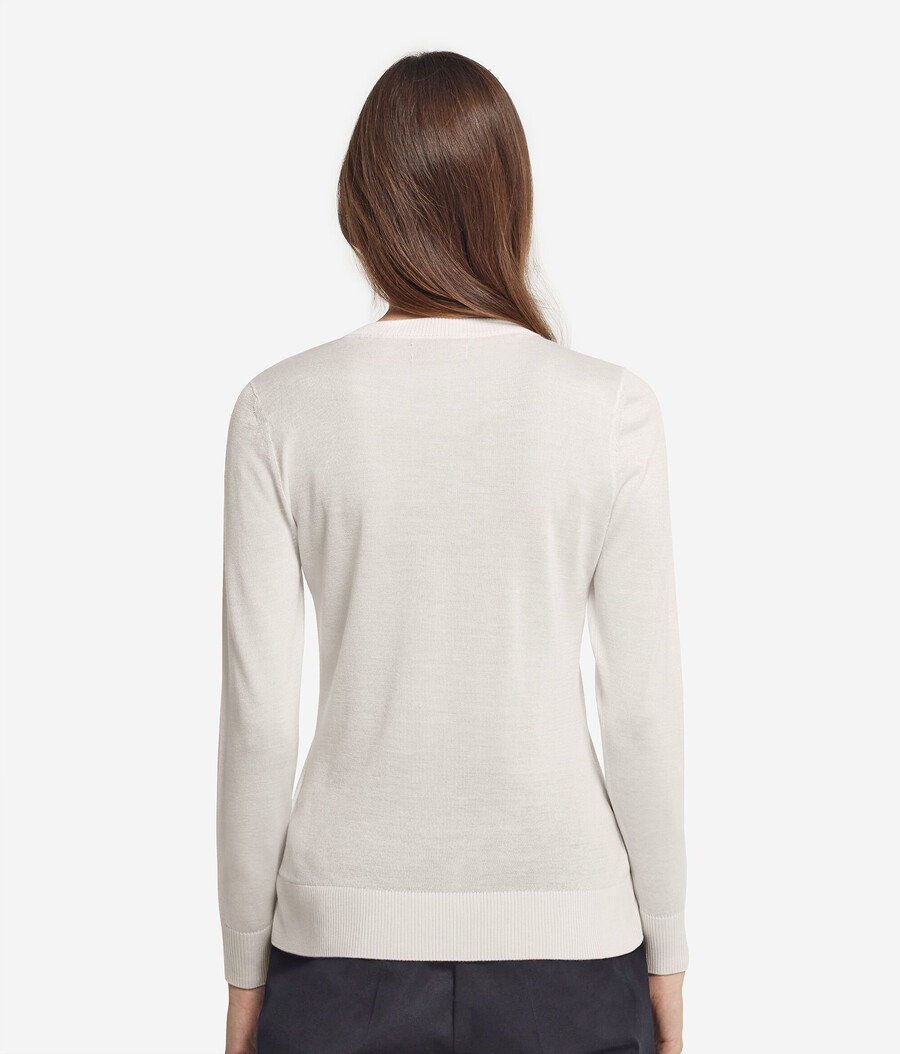 maglia girocollo in cashmere e seta