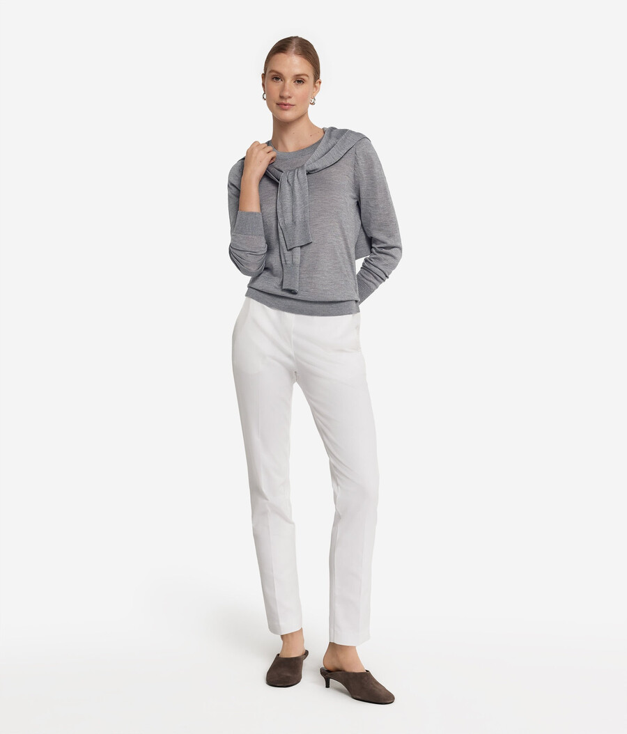maglia girocollo in cashmere e seta