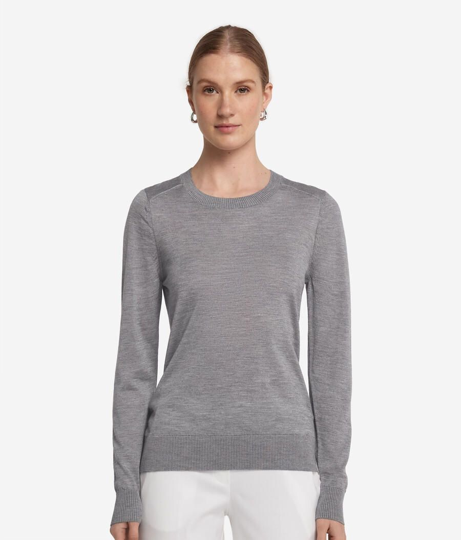 maglia girocollo in cashmere e seta
