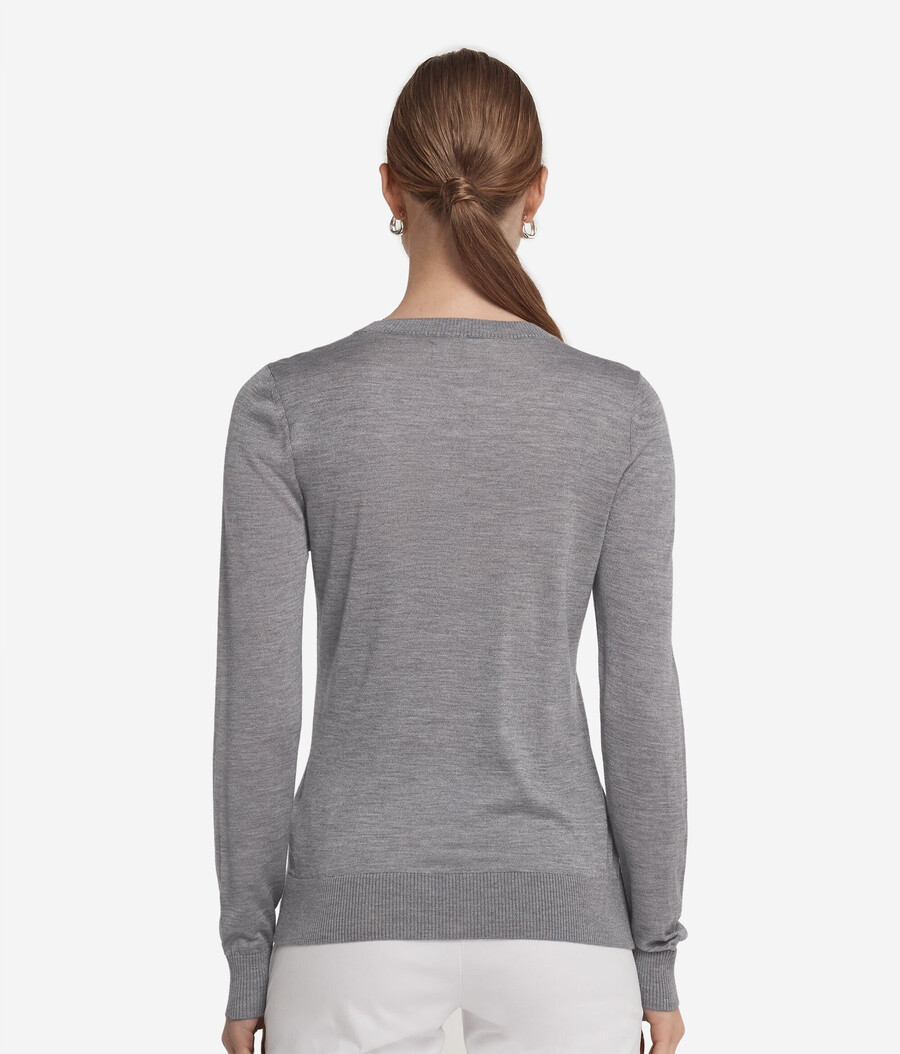 maglia girocollo in cashmere e seta