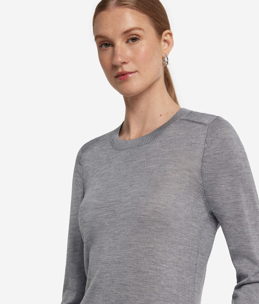 maglia girocollo in cashmere e seta
