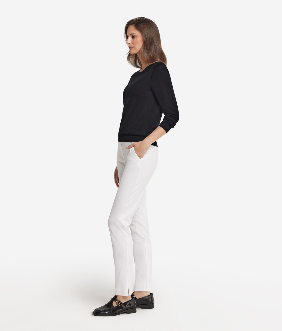 maglia girocollo in cashmere e seta