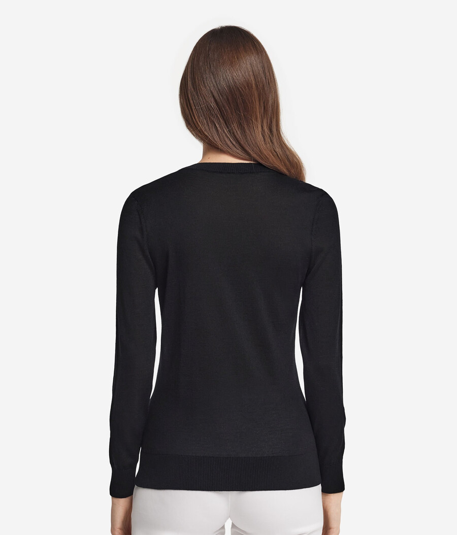maglia girocollo in cashmere e seta