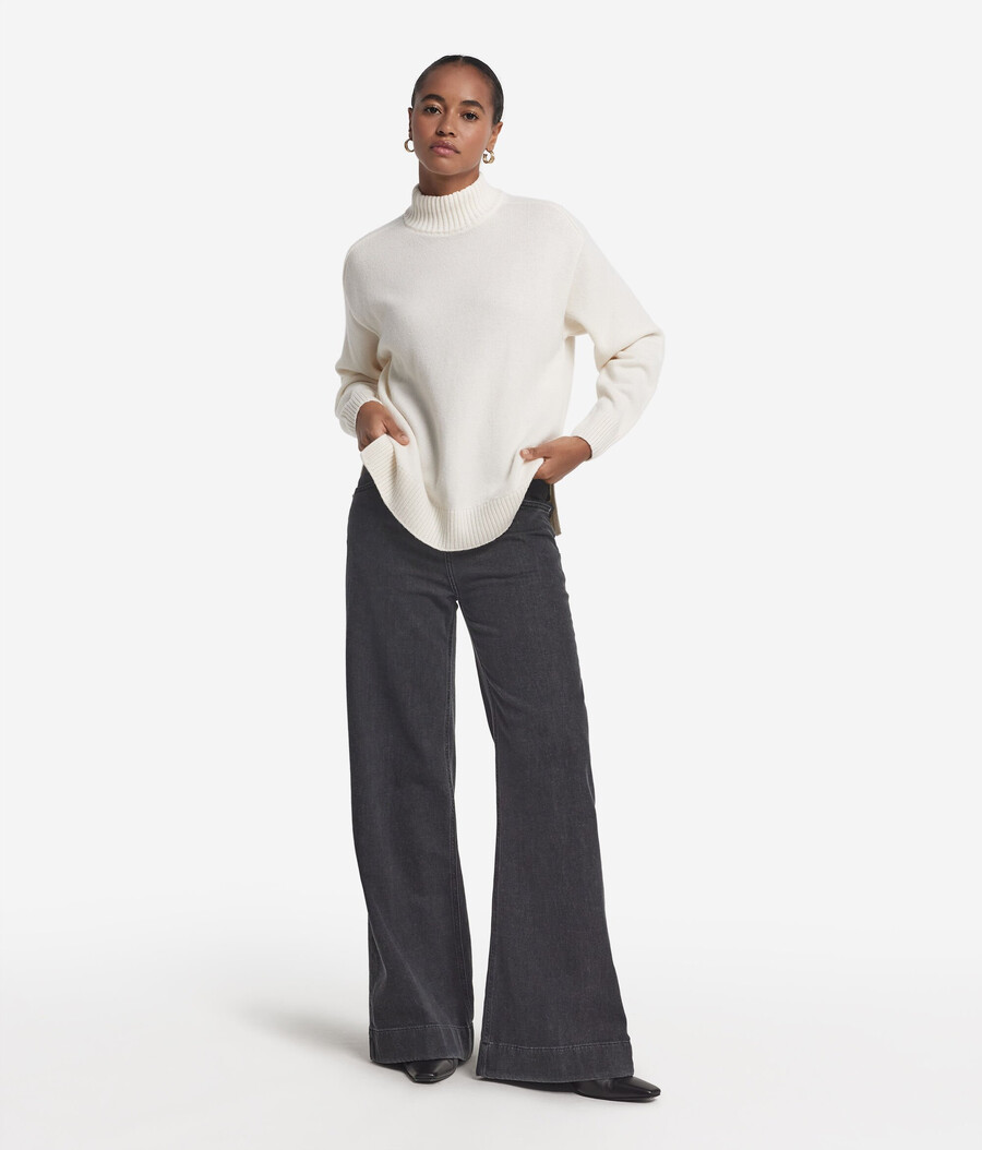 dolcevita in cashmere ultra morbido con maniche inserite