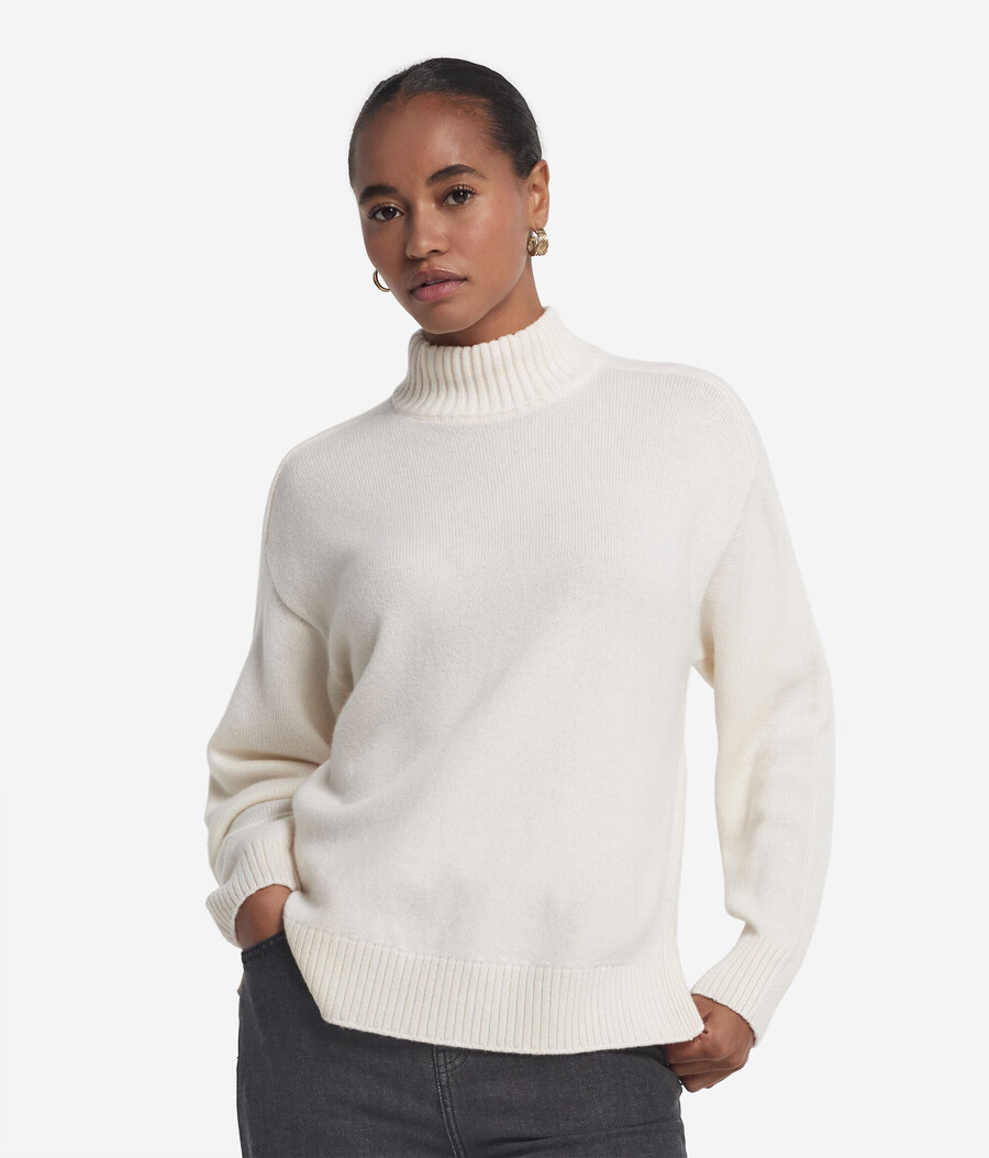 dolcevita in cashmere ultra morbido con maniche inserite