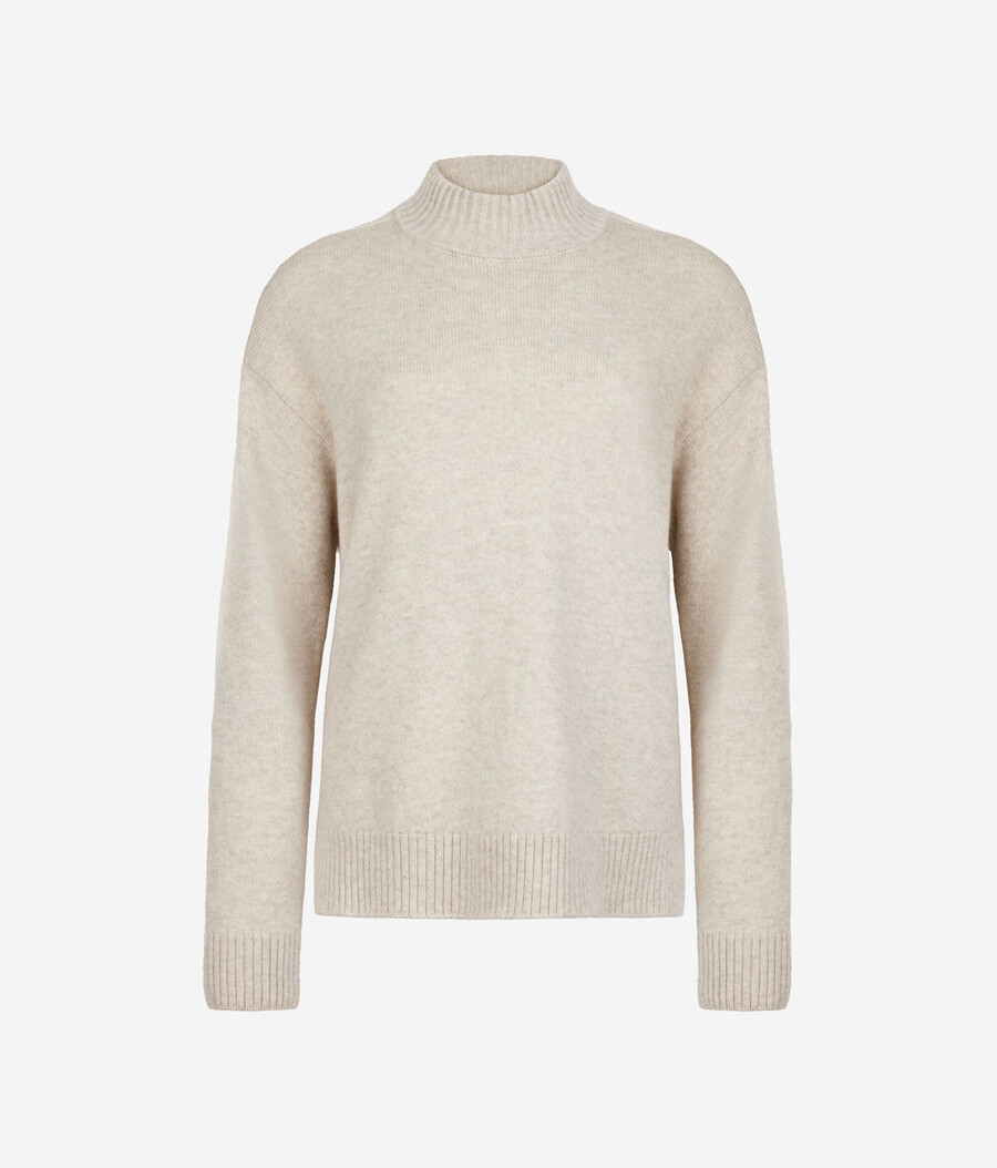 dolcevita in cashmere ultra morbido con maniche inserite
