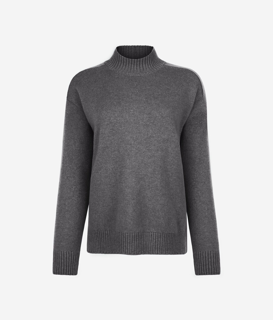 dolcevita in cashmere ultra morbido con maniche inserite
