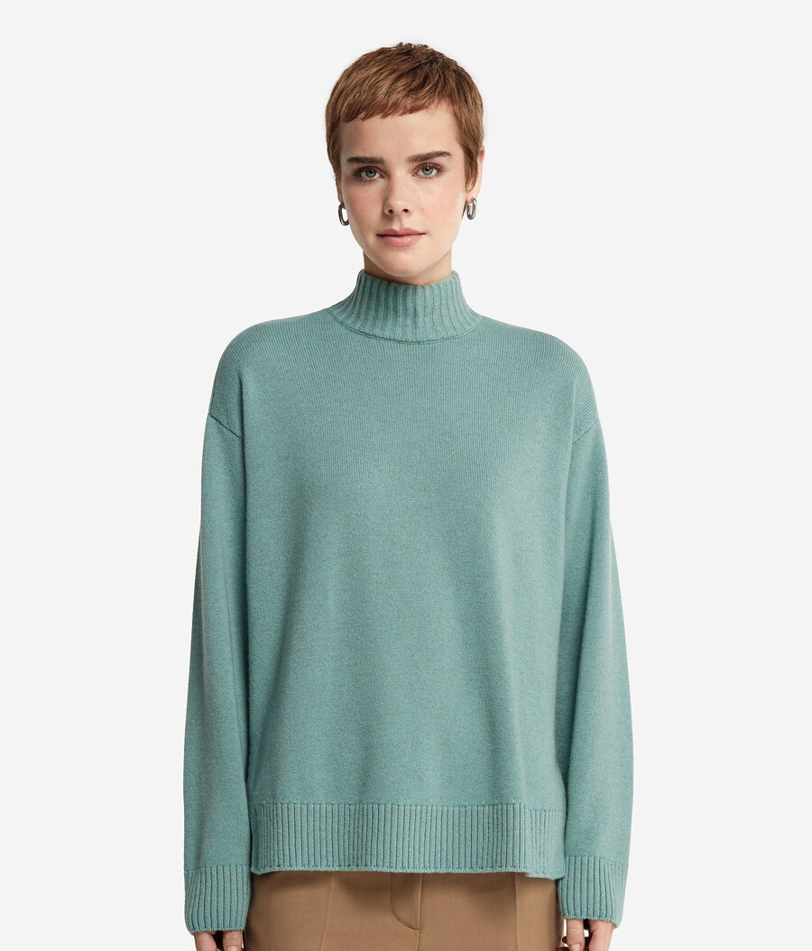 dolcevita in cashmere ultra morbido con maniche inserite