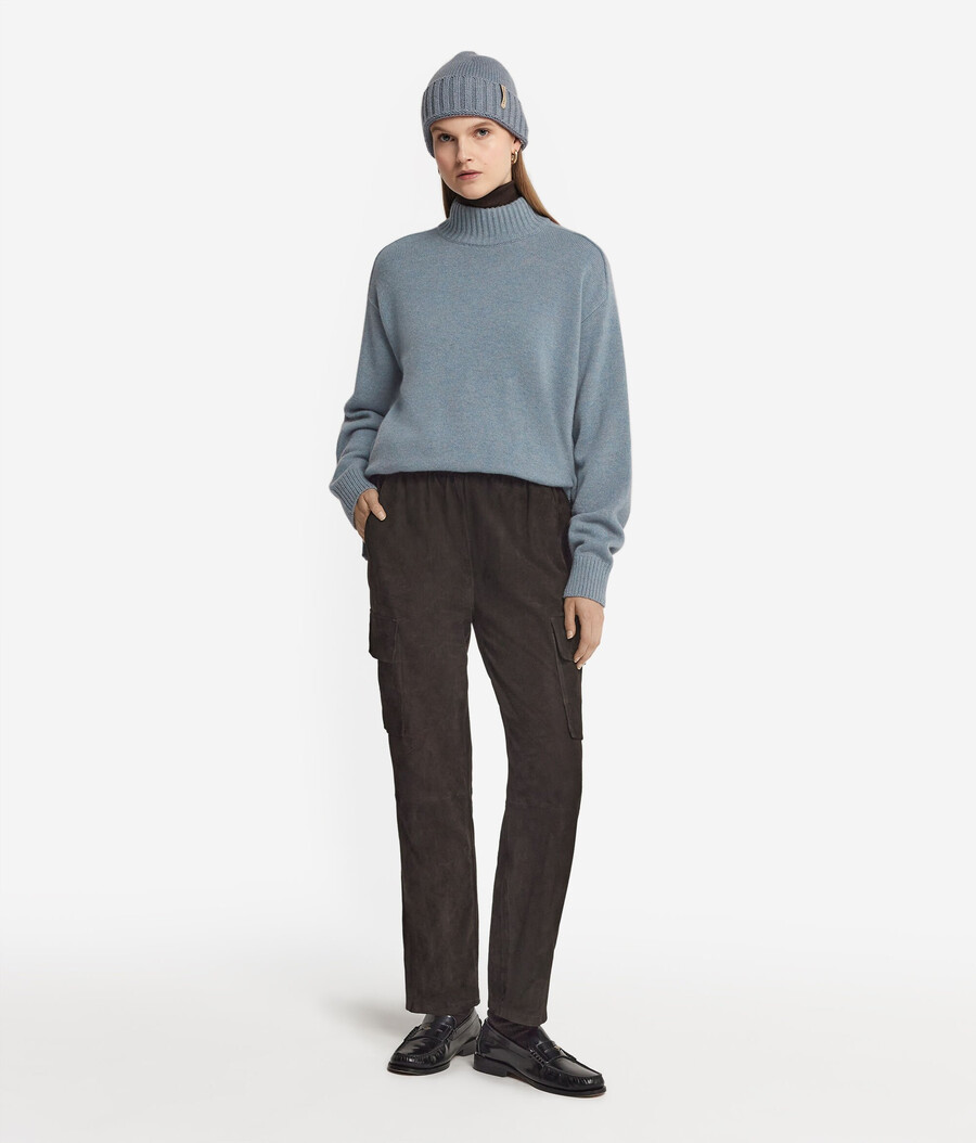 dolcevita in cashmere ultra morbido con maniche inserite