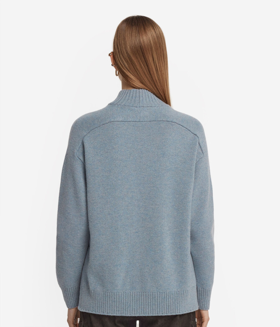 dolcevita in cashmere ultra morbido con maniche inserite