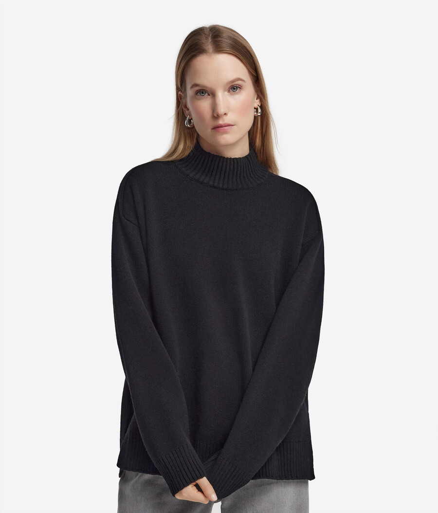 dolcevita in cashmere ultra morbido con maniche inserite