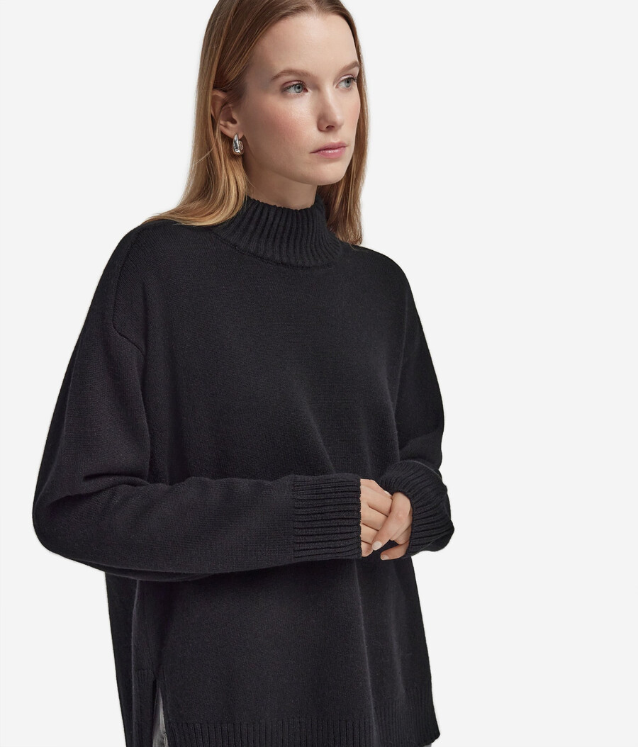 dolcevita in cashmere ultra morbido con maniche inserite