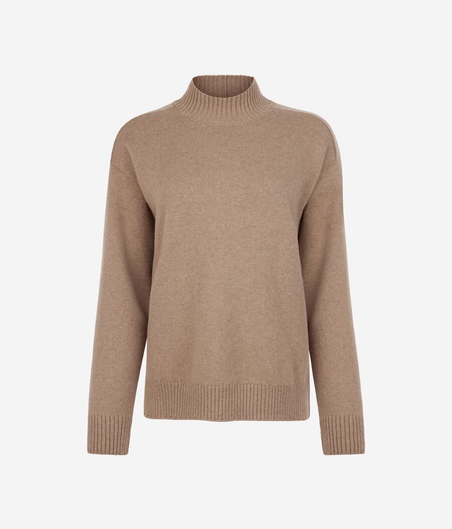 dolcevita in cashmere ultra morbido con maniche inserite