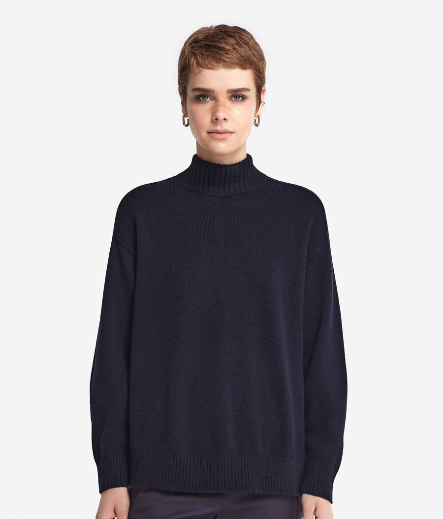 dolcevita in cashmere ultra morbido con maniche inserite