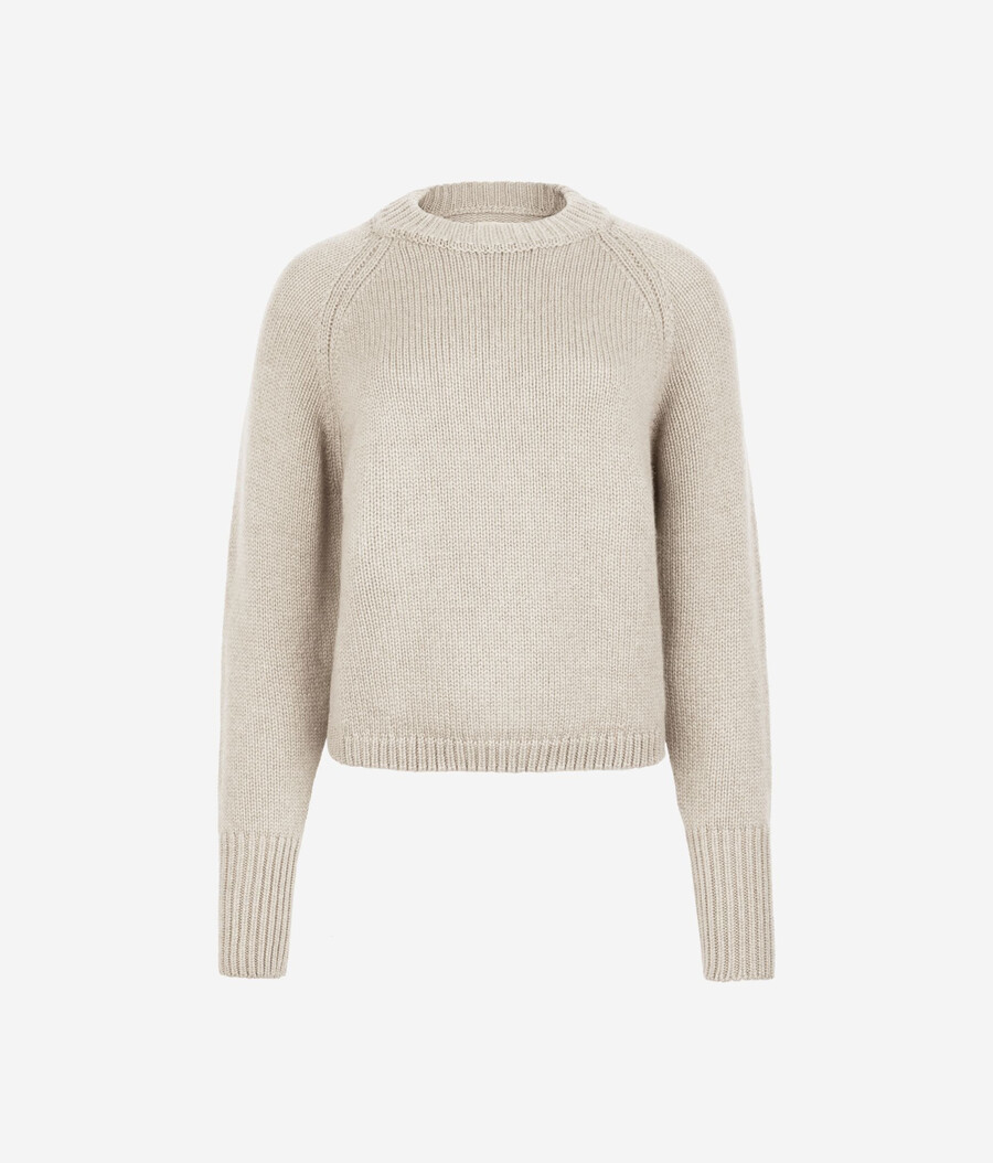 maglione girocollo in cashmere tricot