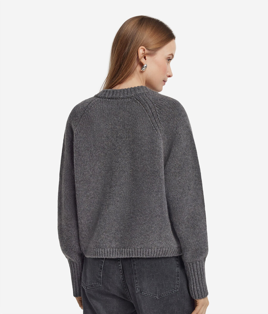 maglione girocollo in cashmere tricot
