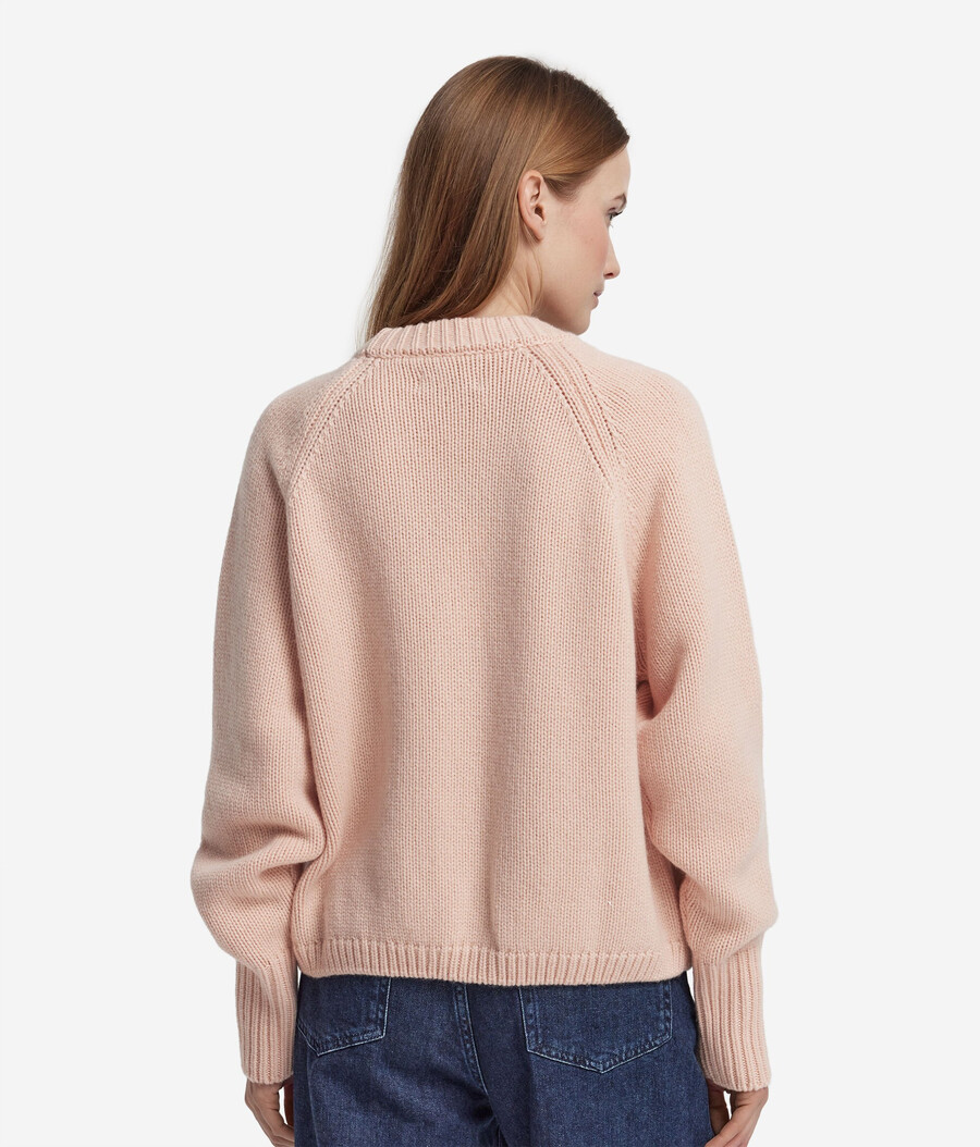 maglione girocollo in cashmere tricot