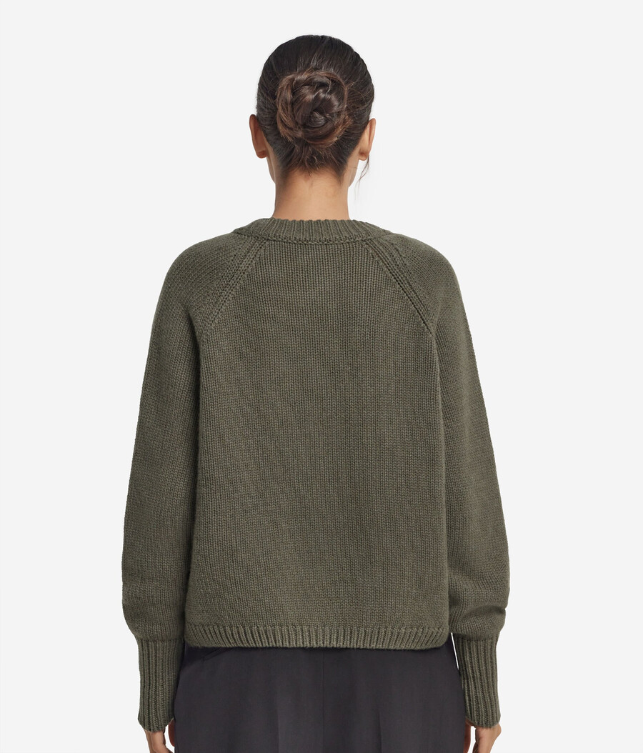 maglione girocollo in cashmere tricot