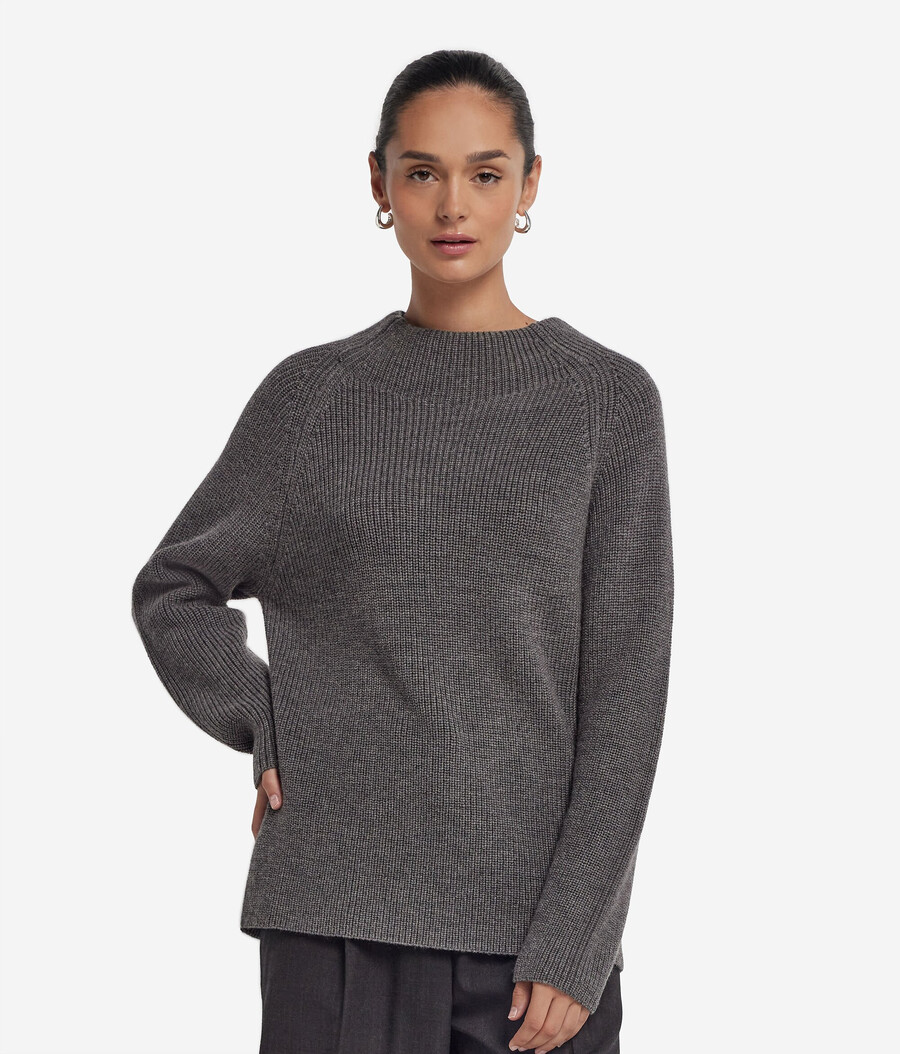 maglione a collo alto in lana