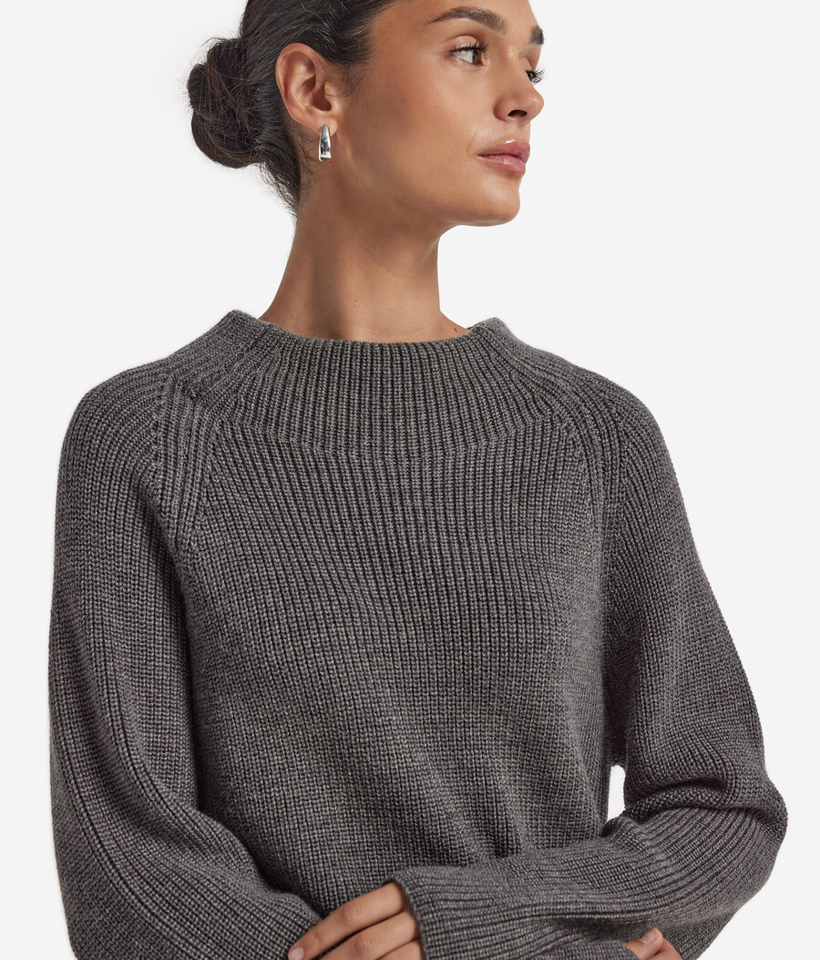 maglione a collo alto in lana