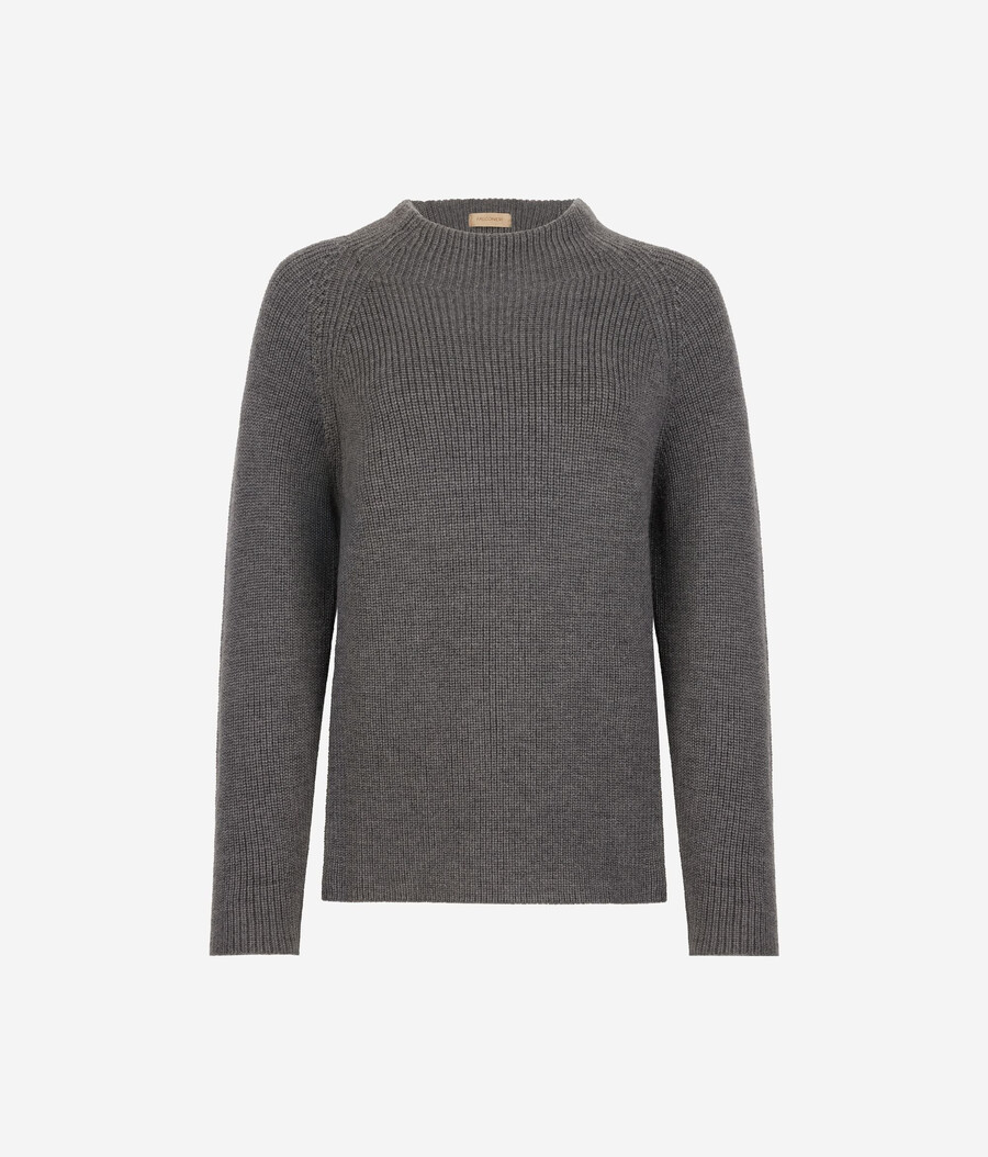 maglione a collo alto in lana