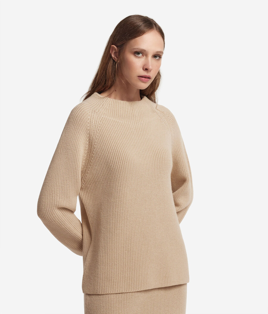maglione a collo alto in lana
