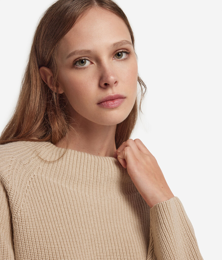 maglione a collo alto in lana