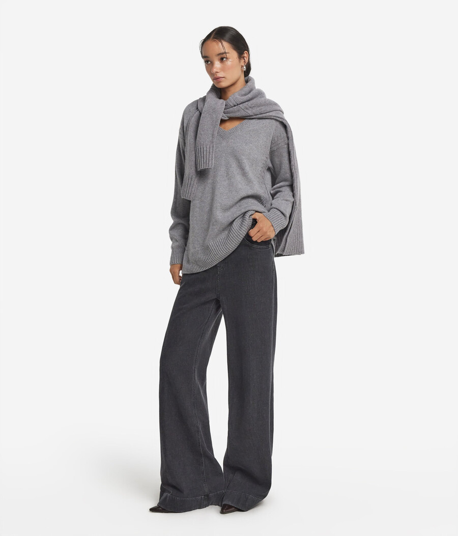 maglione in cashmere ultra morbido con lavorazione a trecce