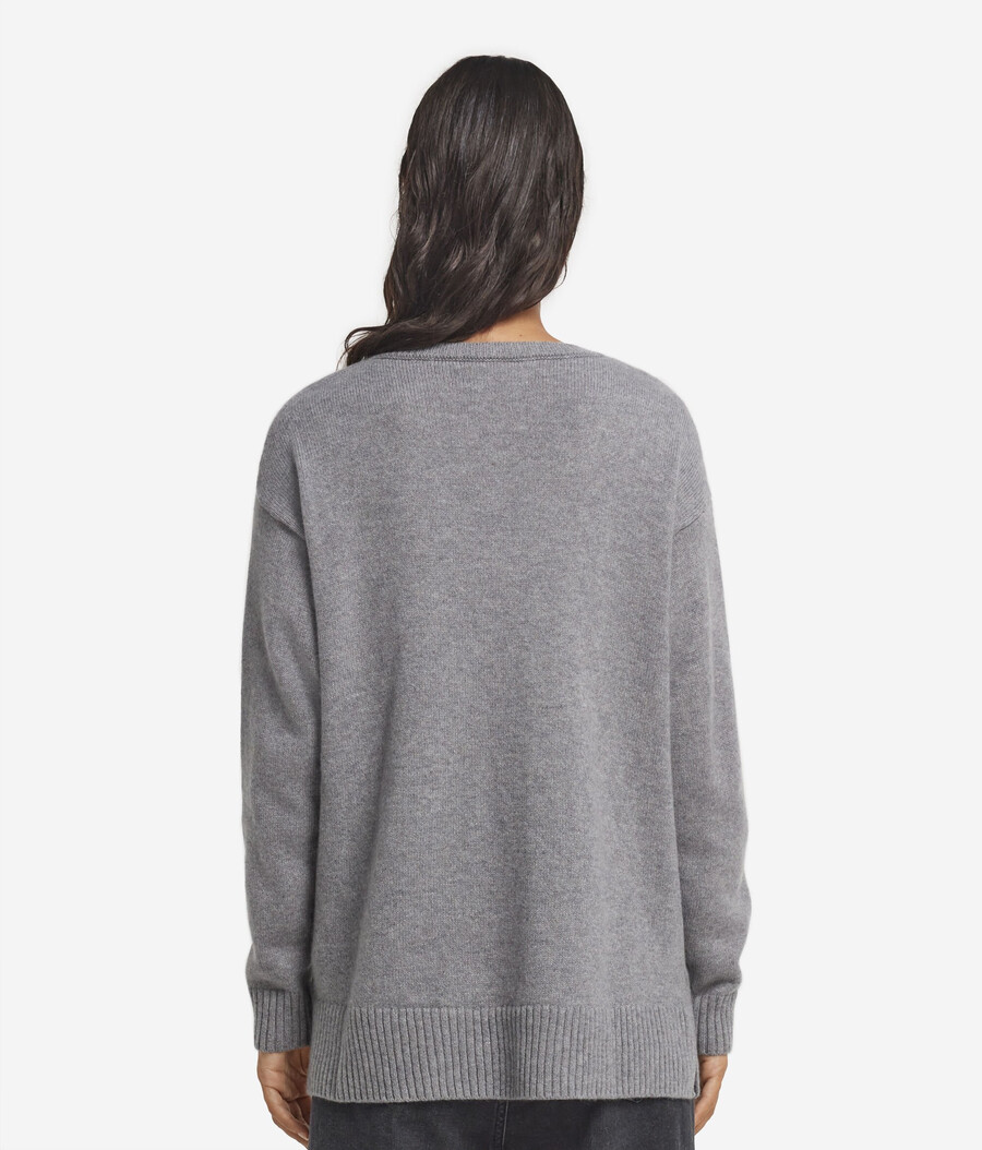 maglione in cashmere ultra morbido con lavorazione a trecce