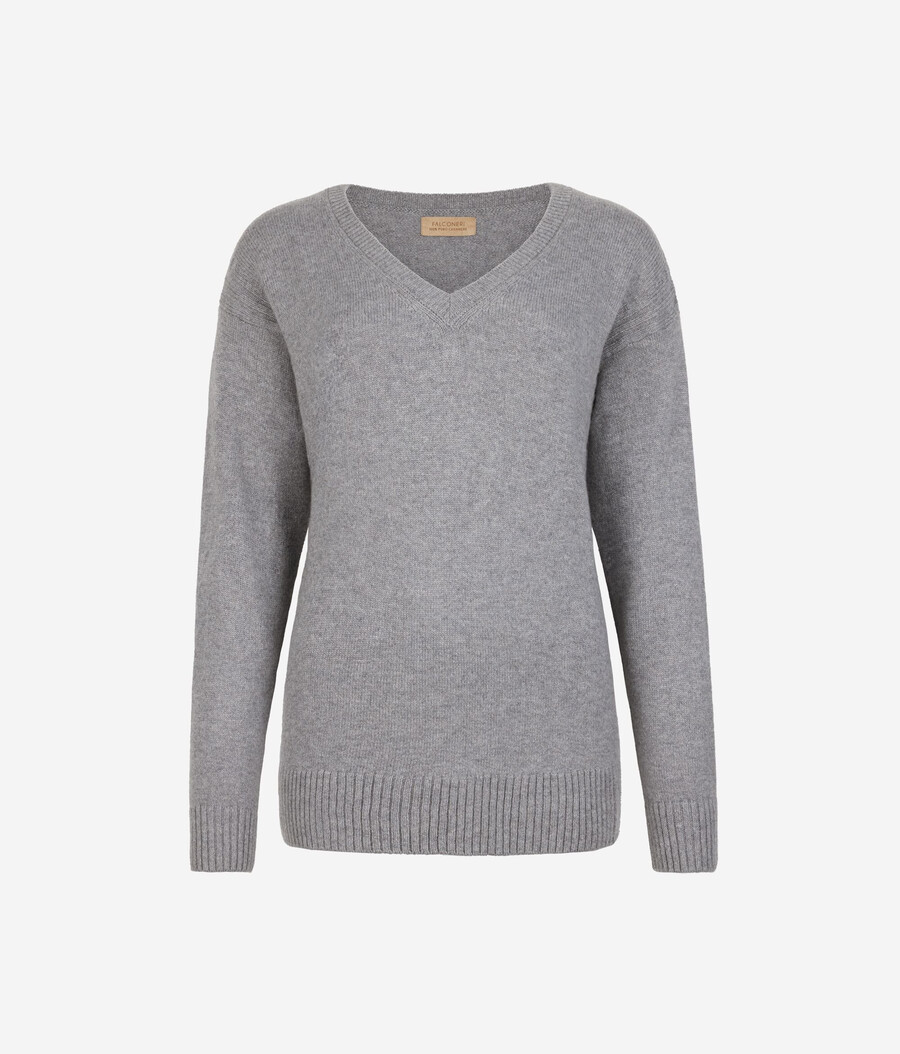 maglione in cashmere ultra morbido con lavorazione a trecce