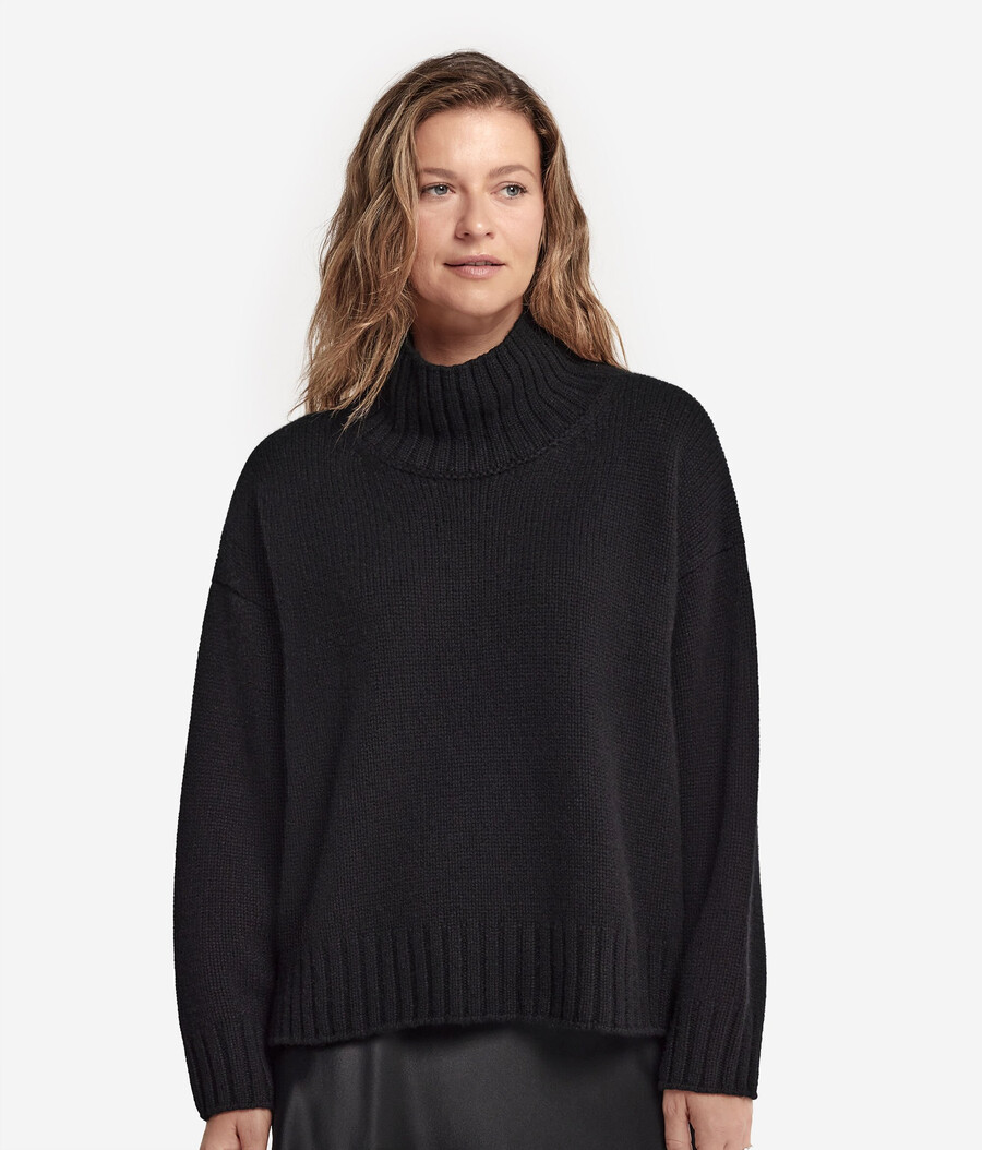 maglione a collo alto in tricot di cashmere