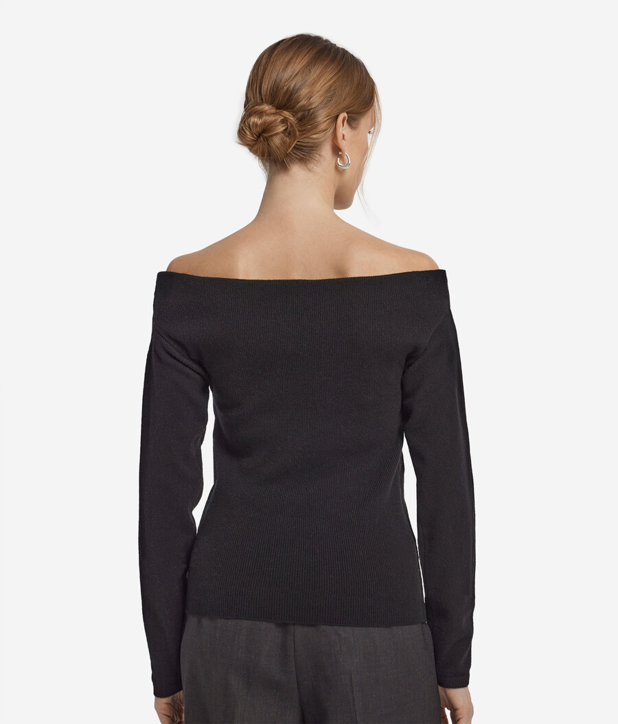 maglione con scollo incrociato in cashmere ultra morbido