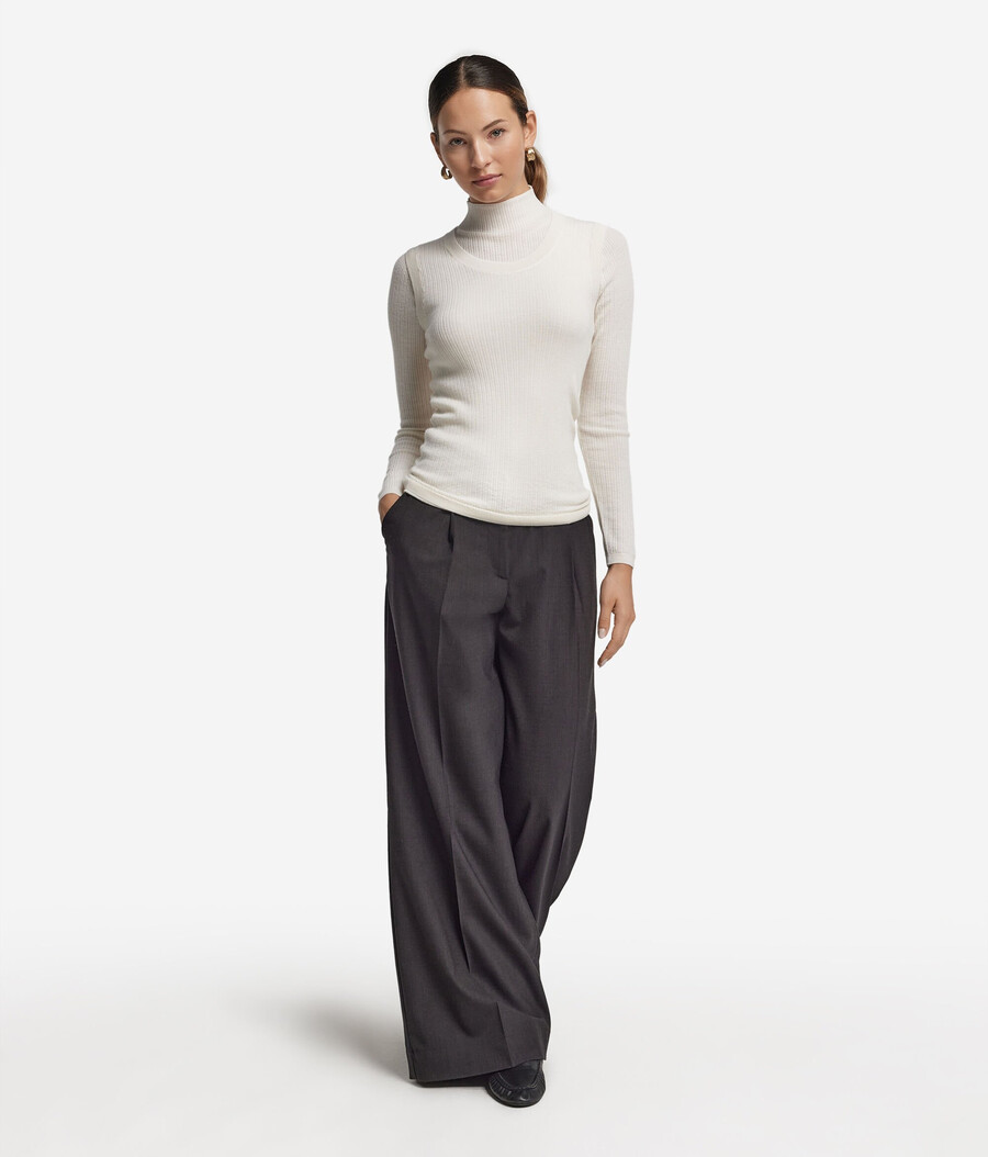 dolcevita in cashmere ultrafine a coste