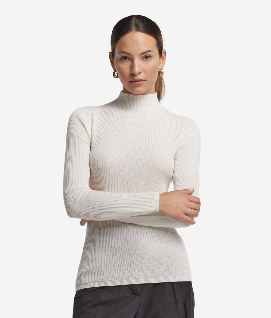 dolcevita in cashmere ultrafine a coste
