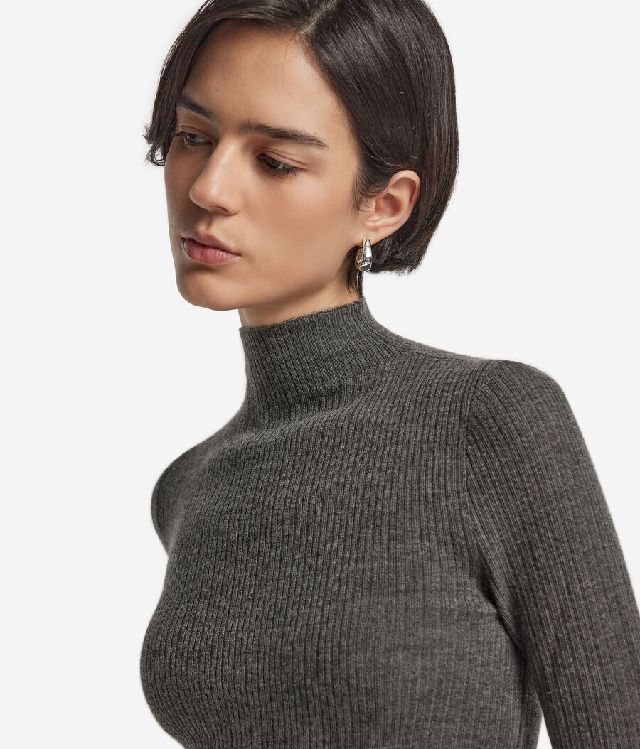 dolcevita in cashmere ultrafine a coste