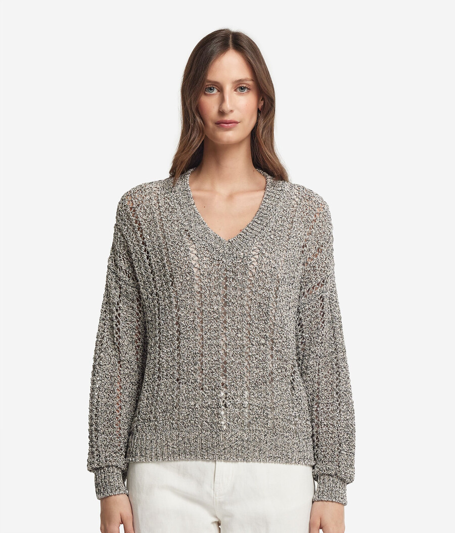 top con paillettes traforate