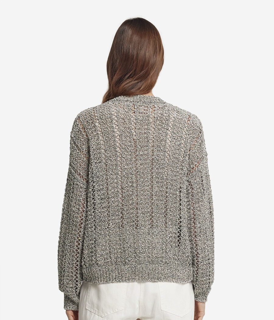 top con paillettes traforate