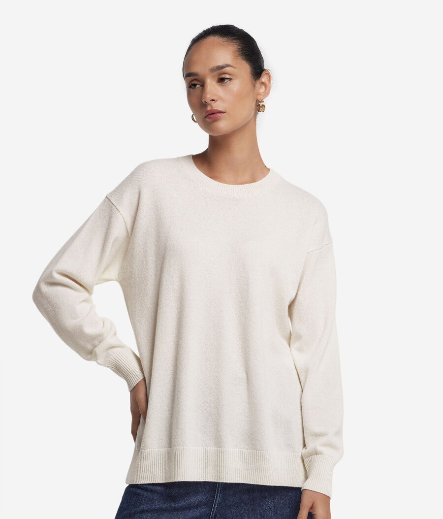 maglione in cashmere ultra morbido con spacchi