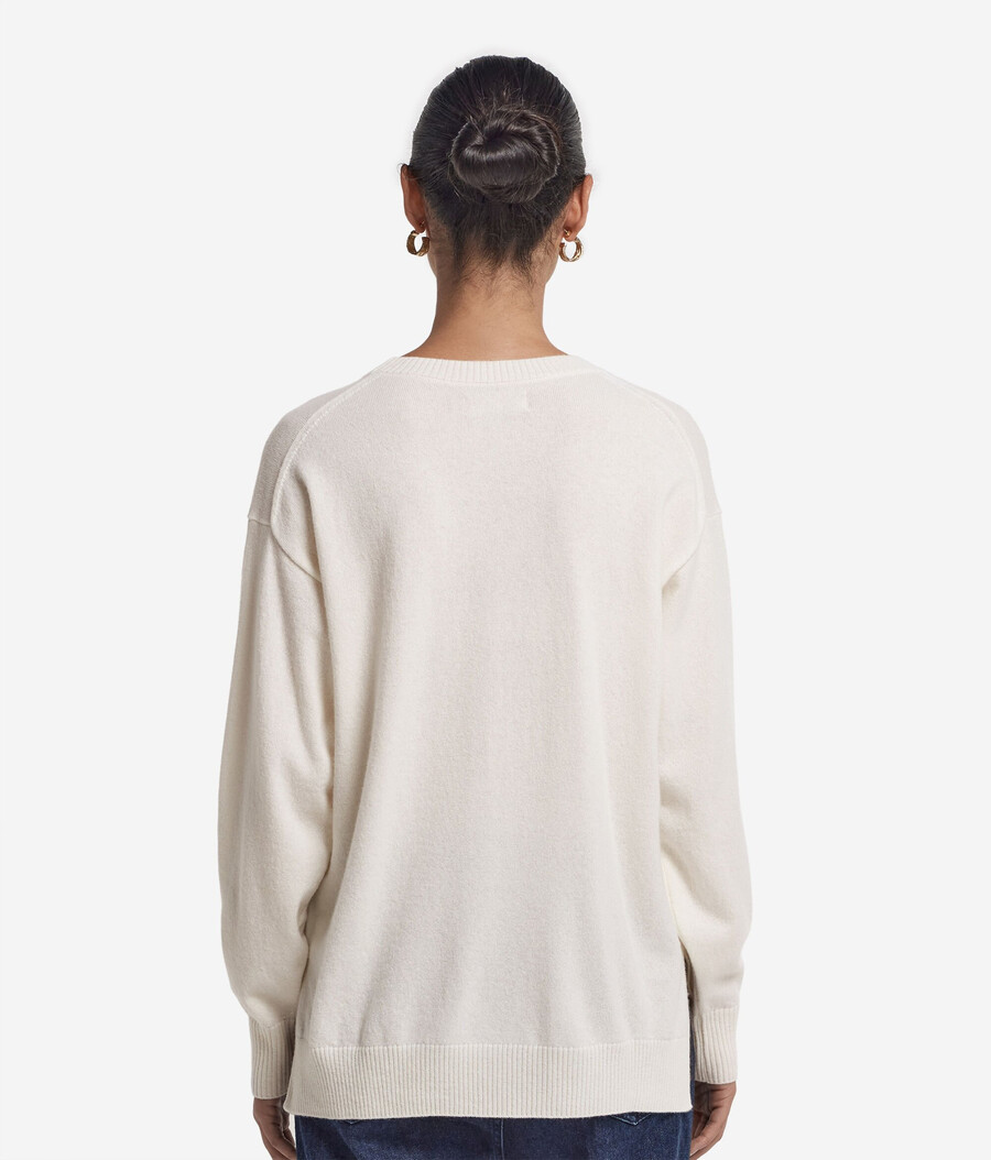 maglione in cashmere ultra morbido con spacchi