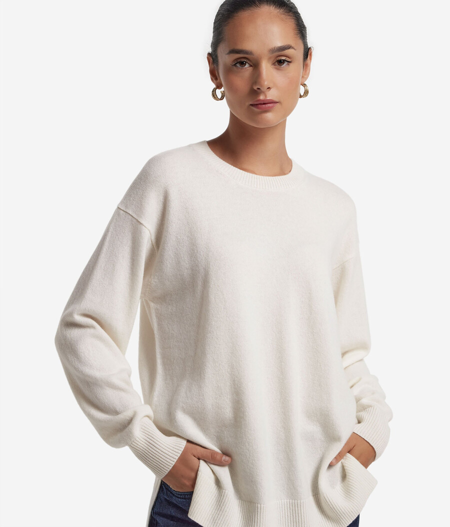 maglione in cashmere ultra morbido con spacchi
