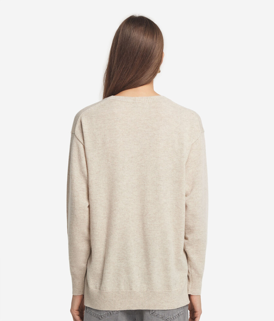 maglione in cashmere ultra morbido con spacchi