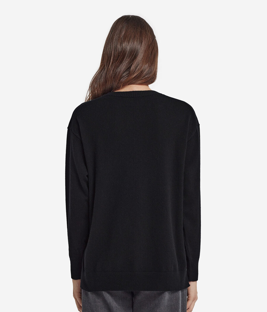 maglione in cashmere ultra morbido con spacchi