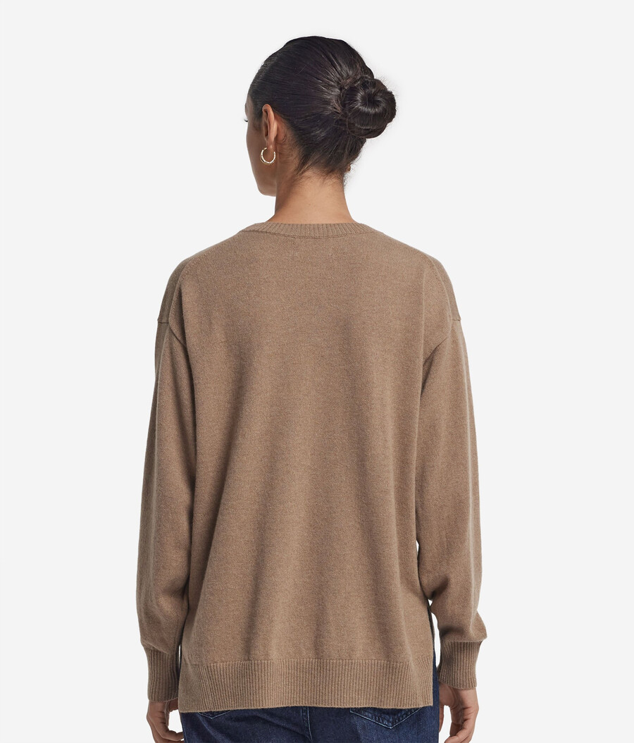 maglione in cashmere ultra morbido con spacchi