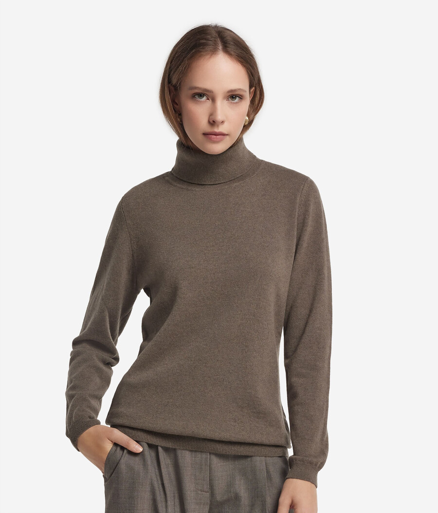 maglione a collo alto in cashmere ultra morbido