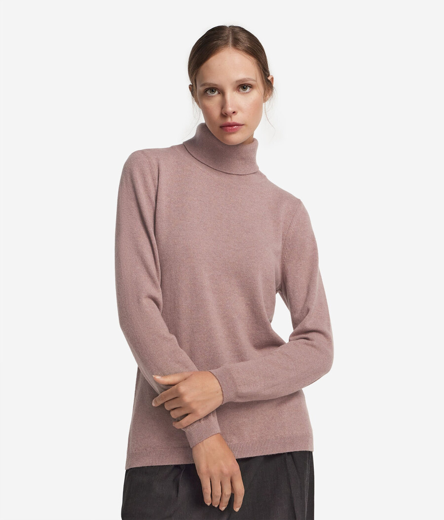 maglione a collo alto in cashmere ultra morbido