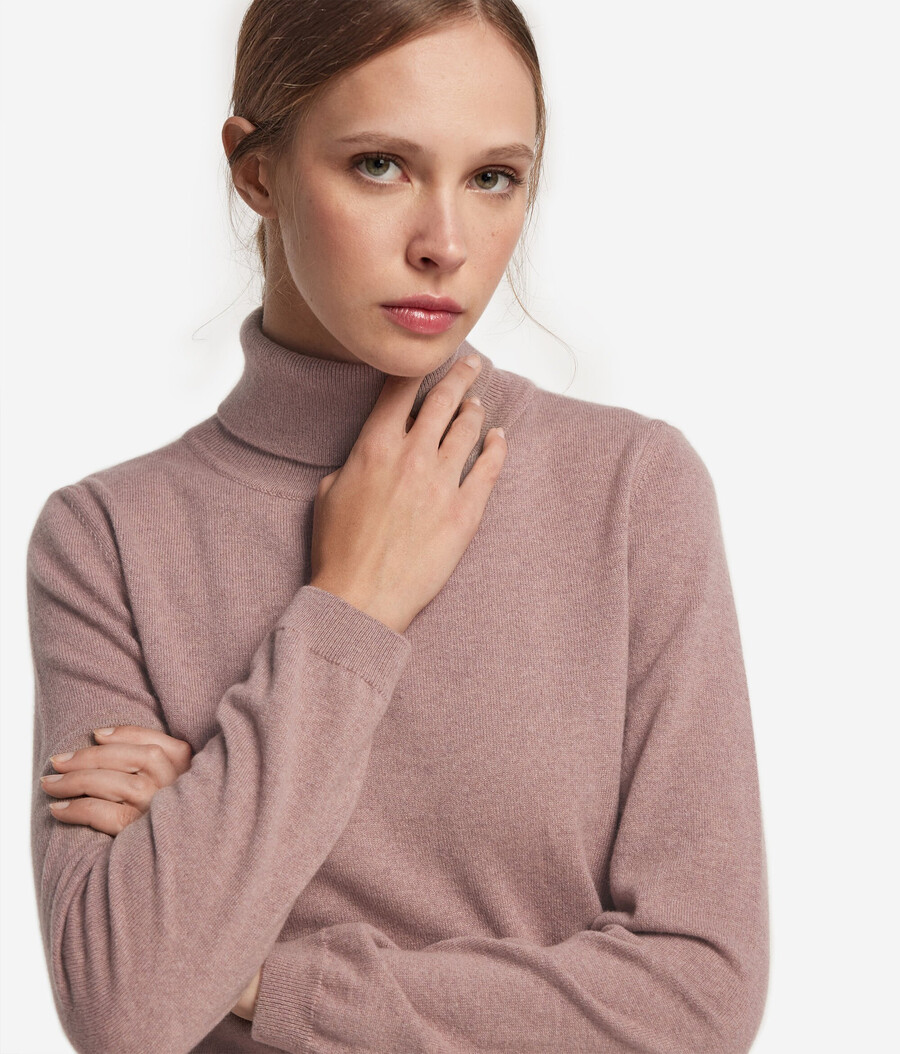 maglione a collo alto in cashmere ultra morbido